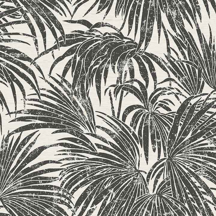 Black & White Cassava Palm Peel & Stick - York Wallcoverings - ESS6016 - York Wallcoverings Wallpaper