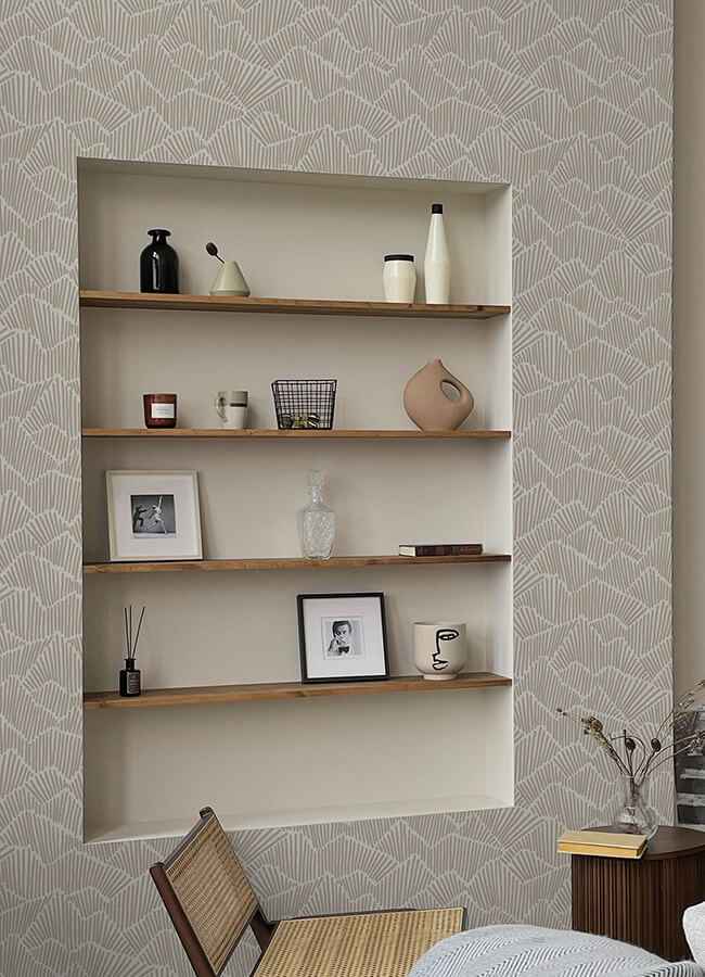 Beige Ridge Valley Peel and Stick Wallpaper - York Wallcoverings - ESS6027 - York Wallcoverings Wallpaper