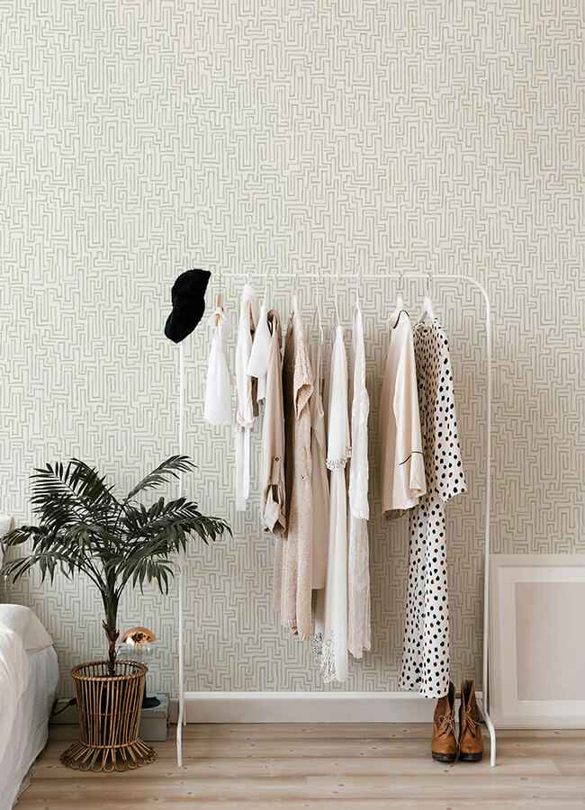 Ramble Sage Geometric Wallpaper - York Wallcoverings - 4121-25702 - York Wallcoverings Wallpaper