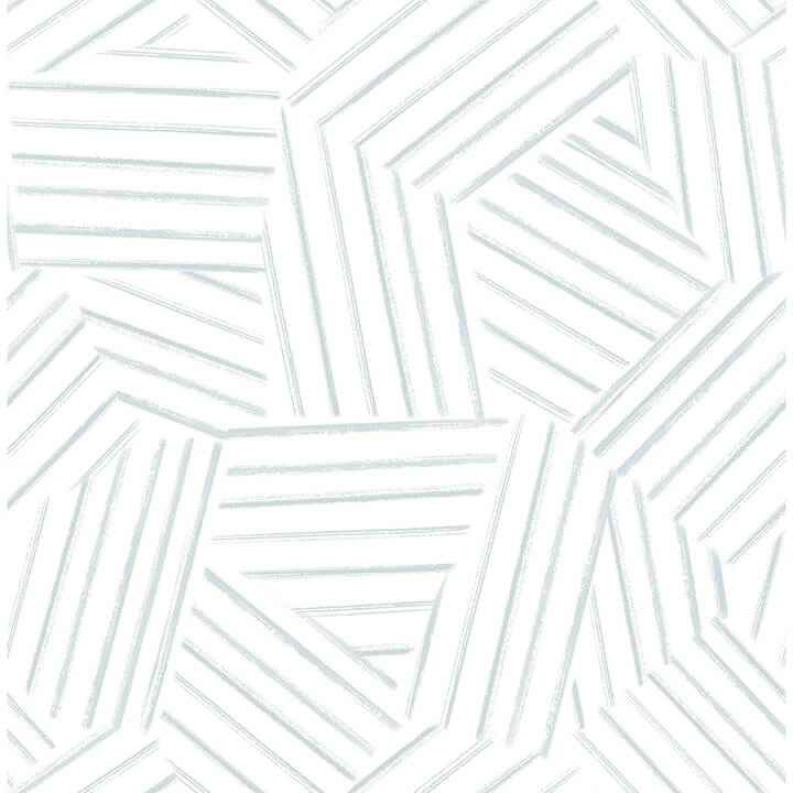 Helene Sky Blue Geometric Lines Wallpaper - York Wallcoverings - 4121-26904