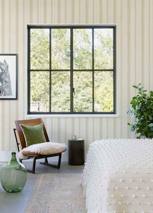 Alena Beige Soft Stripe Wallpaper - York Wallcoverings - 4121-26907 - York Wallcoverings Wallpaper