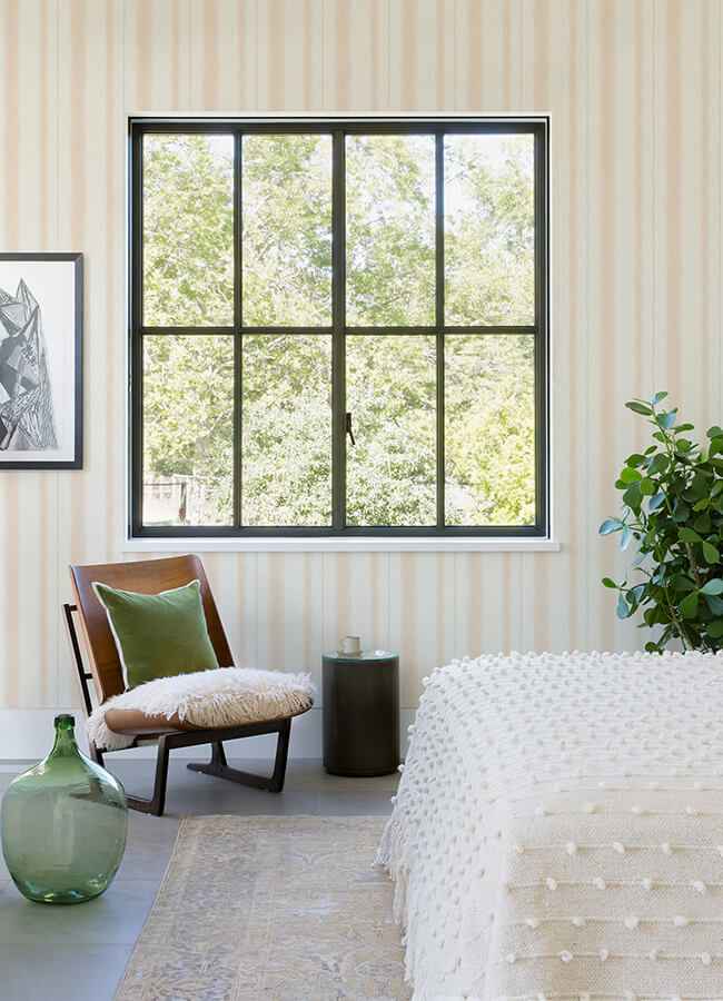 Alena Blush Soft Stripe Wallpaper - York Wallcoverings - 4121-26909 - York Wallcoverings Wallpaper