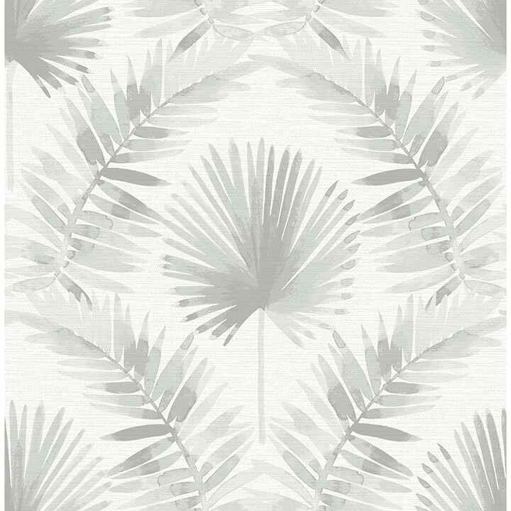 Calla Grey Painted Palm Wallpaper - York Wallcoverings - 4121-26915