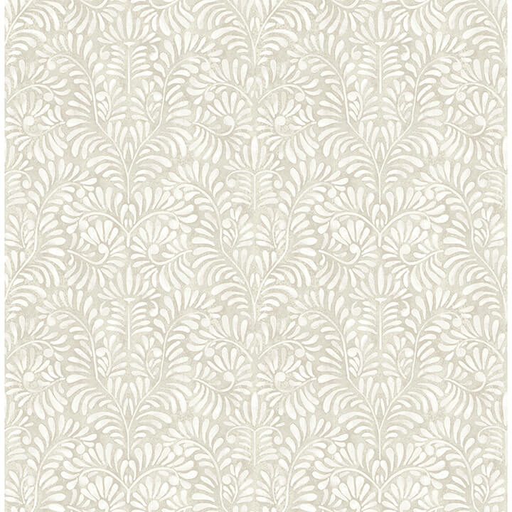 elma-taupe-fiddlehead-wallpaper-york-wallcoverings-4121-26920 - York Wallcoverings Papel pintado
