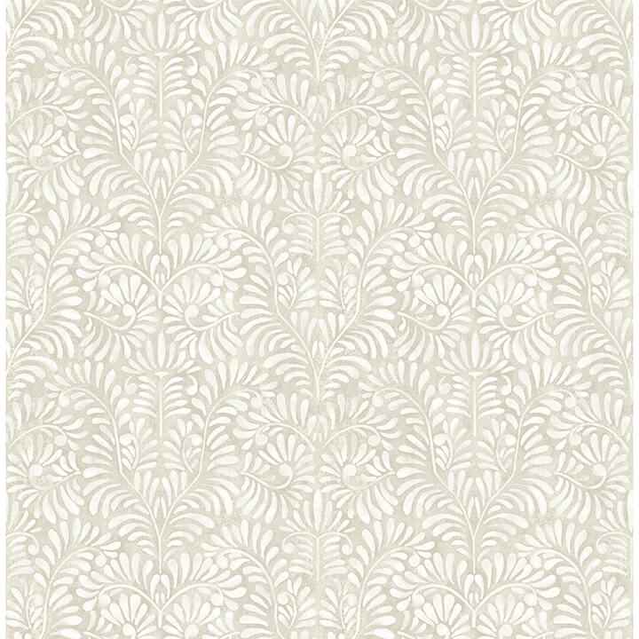 Elma Taupe Fiddlehead Wallpaper - York Wallcoverings - 4121-26920 - York Wallcoverings Wallpaper