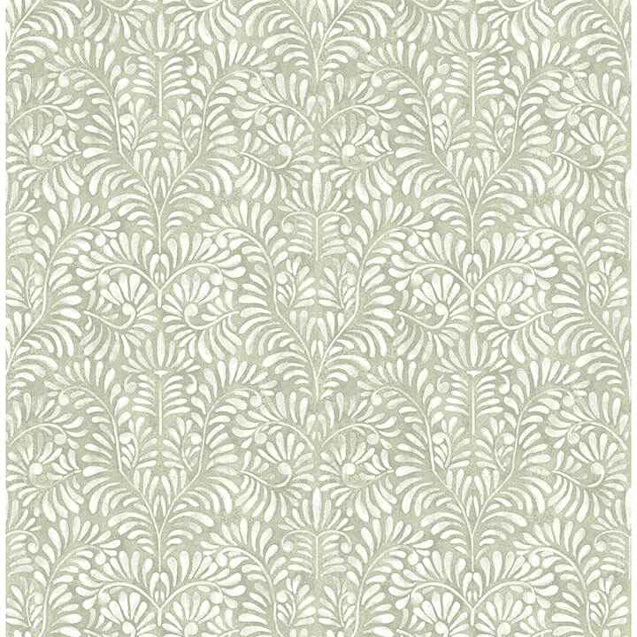 Elma Sage Fiddlehead Wallpaper - York Wallcoverings - 4121-26922 - York Wallcoverings Wallpaper