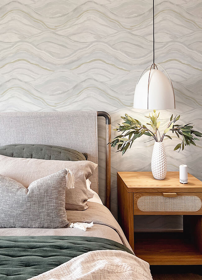 dorea-light-blue-striated-waves-wallpaper-york-wallcoverings-4121-26925 - York Wallcoverings Wallpaper