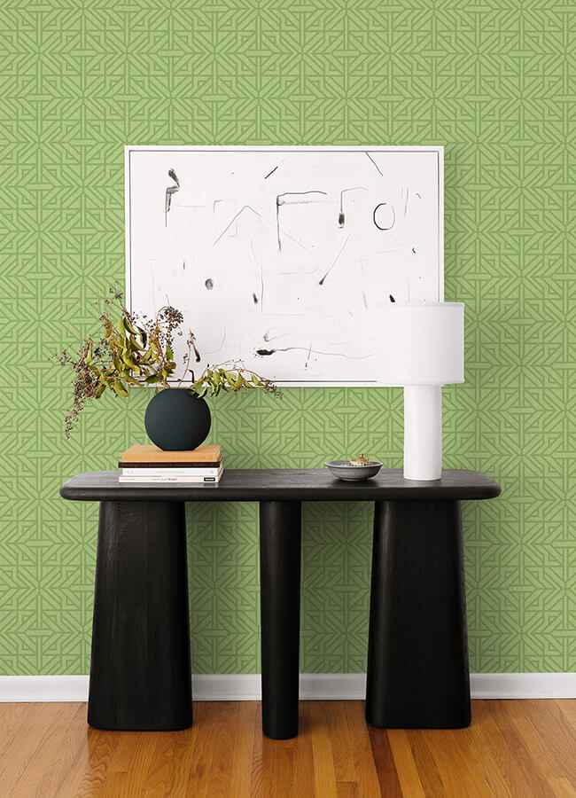 Hesper Green Geometric Wallpaper - York Wallcoverings - 4121-26927 - York Wallcoverings Wallpaper