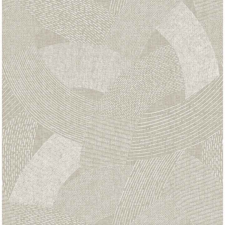Tania Light Brown Woven Abstract Wallpaper - York Wallcoverings - 4121-26933