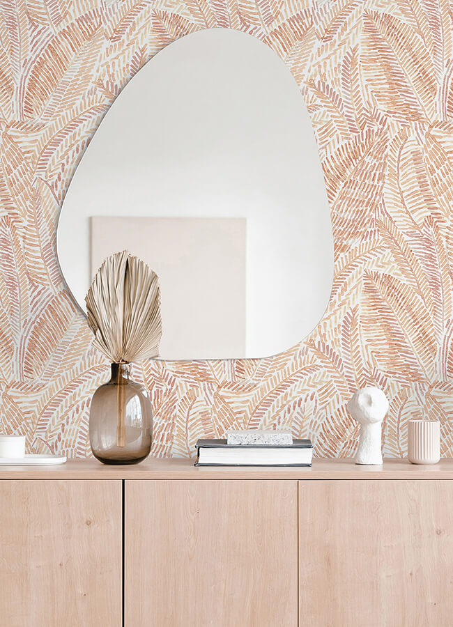 fildia-orange-botanical-wallpaper-york-wallcoverings-4121-26949 - York Wallcoverings Wallpaper
