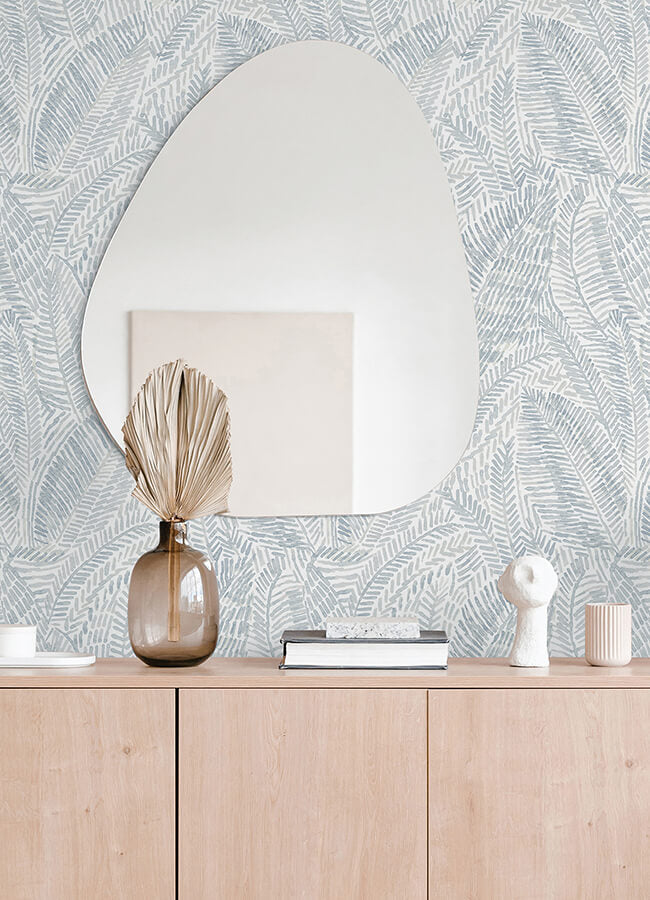 fildia-light-blue-botanical-wallpaper-york-wallcoverings-4121-26951 - York Wallcoverings Wallpaper