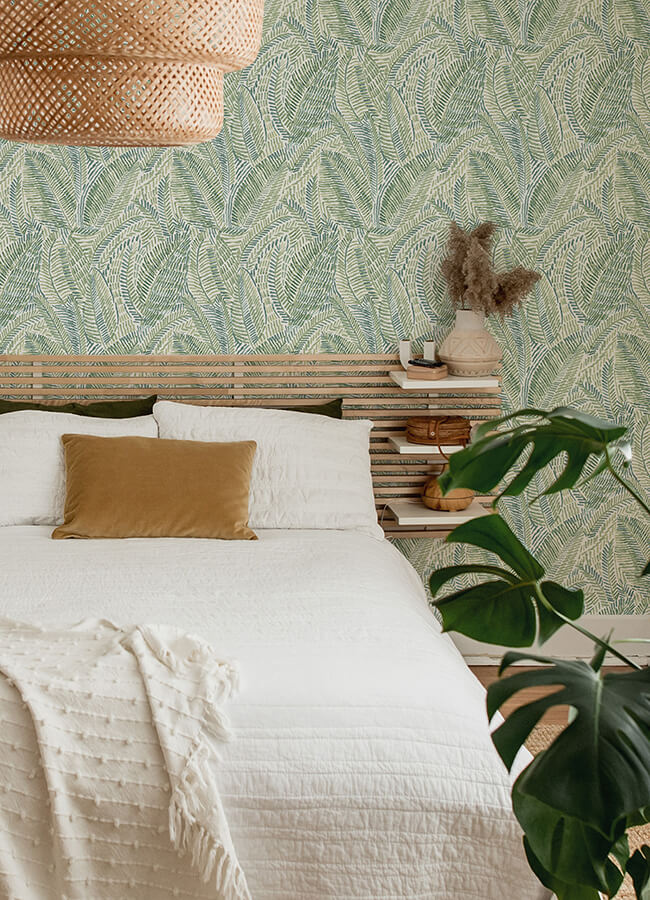 fildia-green-botanical-wallpaper-york-wallcoverings-4121-26953 - York Wallcoverings Wallpaper