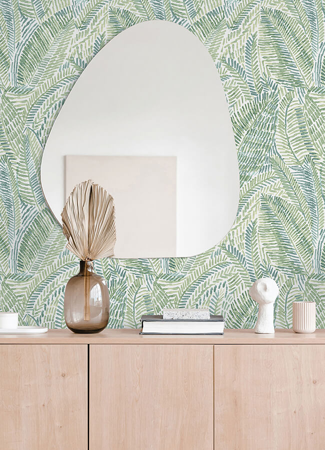 fildia-green-botanical-wallpaper-york-wallcoverings-4121-26953 - York Wallcoverings Wallpaper