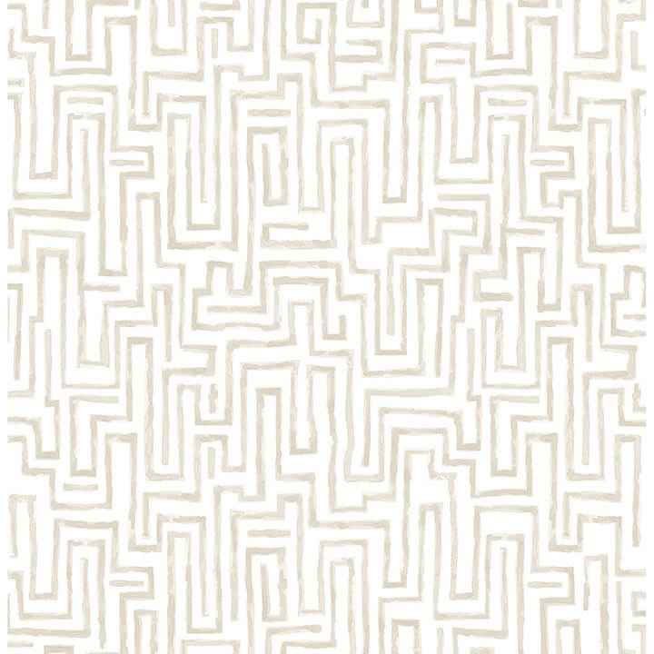 Ramble Taupe Geometric Wallpaper - York Wallcoverings - 4121-26955