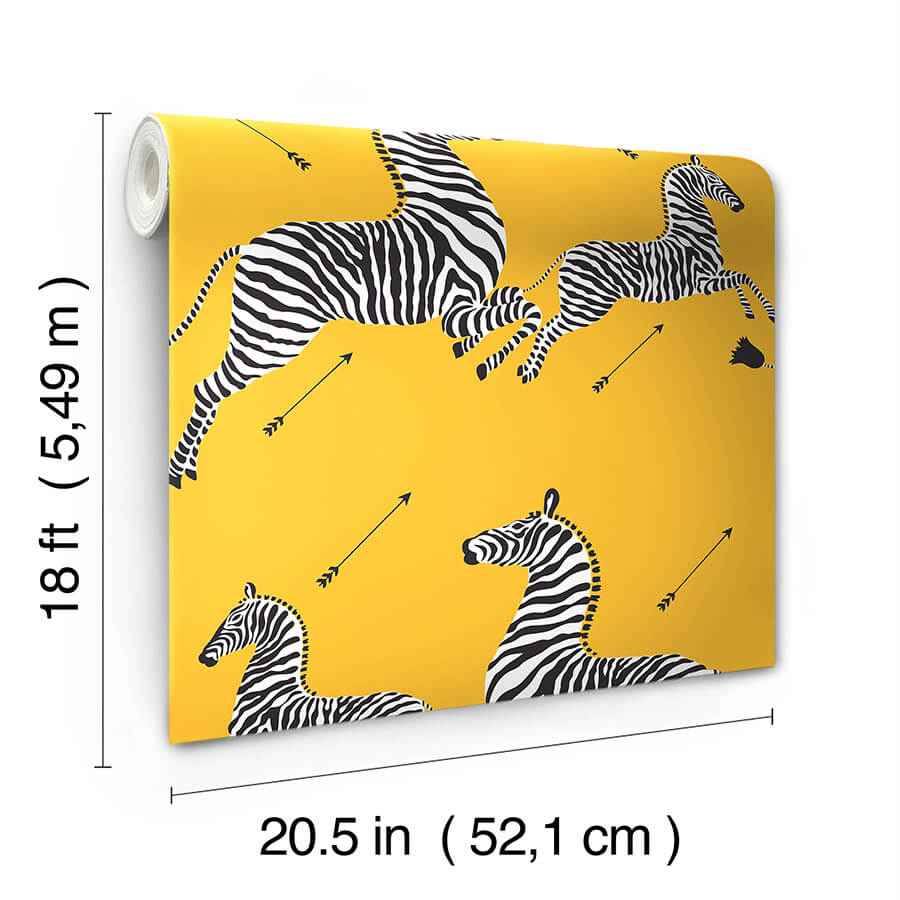 Sunbeam Zebra Safari Peel and Stick Wallpaper - York Wallcoverings - SCS6052 - York Wallcoverings Wallpaper