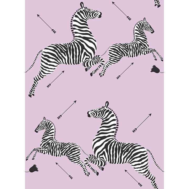 Lilac Zebra Safari Peel and Stick Wallpaper - York Wallcoverings - SCS6054 - York Wallcoverings Wallpaper