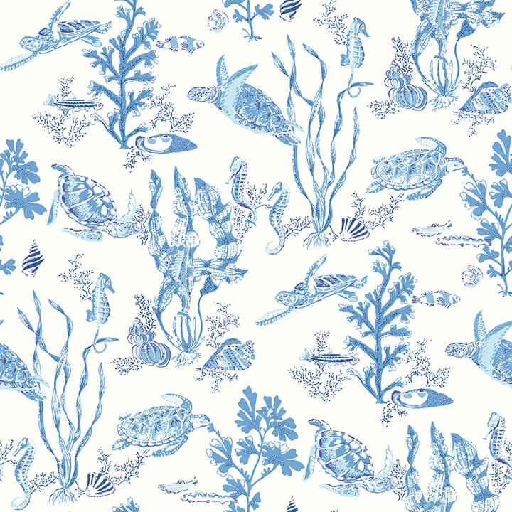 Azure Garparilla Peel & Stick Wallpaper - York Wallcoverings - SCS6057 - York Wallcoverings Wallpaper