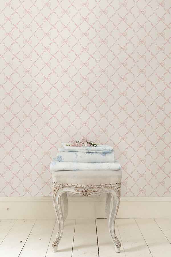 Pink Jam Baby Bow Peel and Stick Wallpaper - York Wallcoverings - LFS5012 - York Wallcoverings Wallpaper