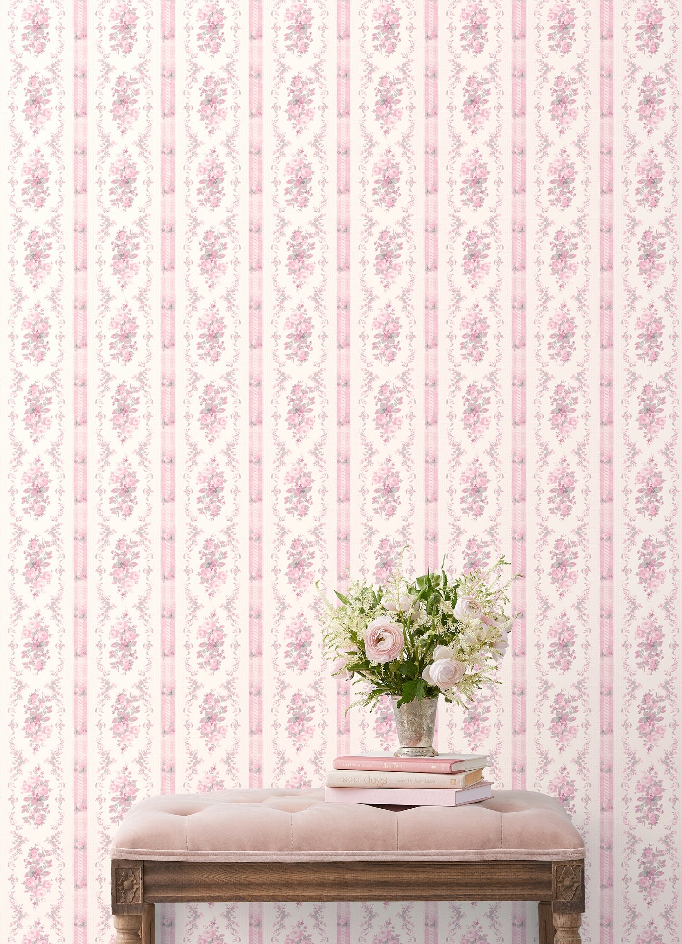 dreamy-days-pink-parfait-stripe-floral-wallpaper-york-wallcoverings-ast6086