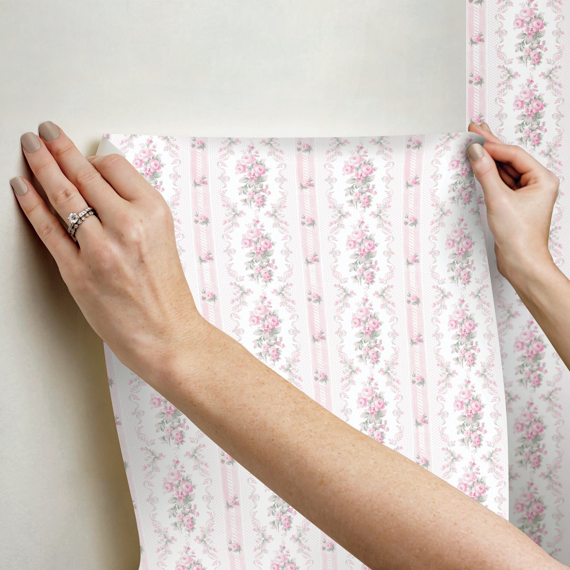 dreamy-days-pink-parfait-stripe-floral-wallpaper-york-wallcoverings-ast6086