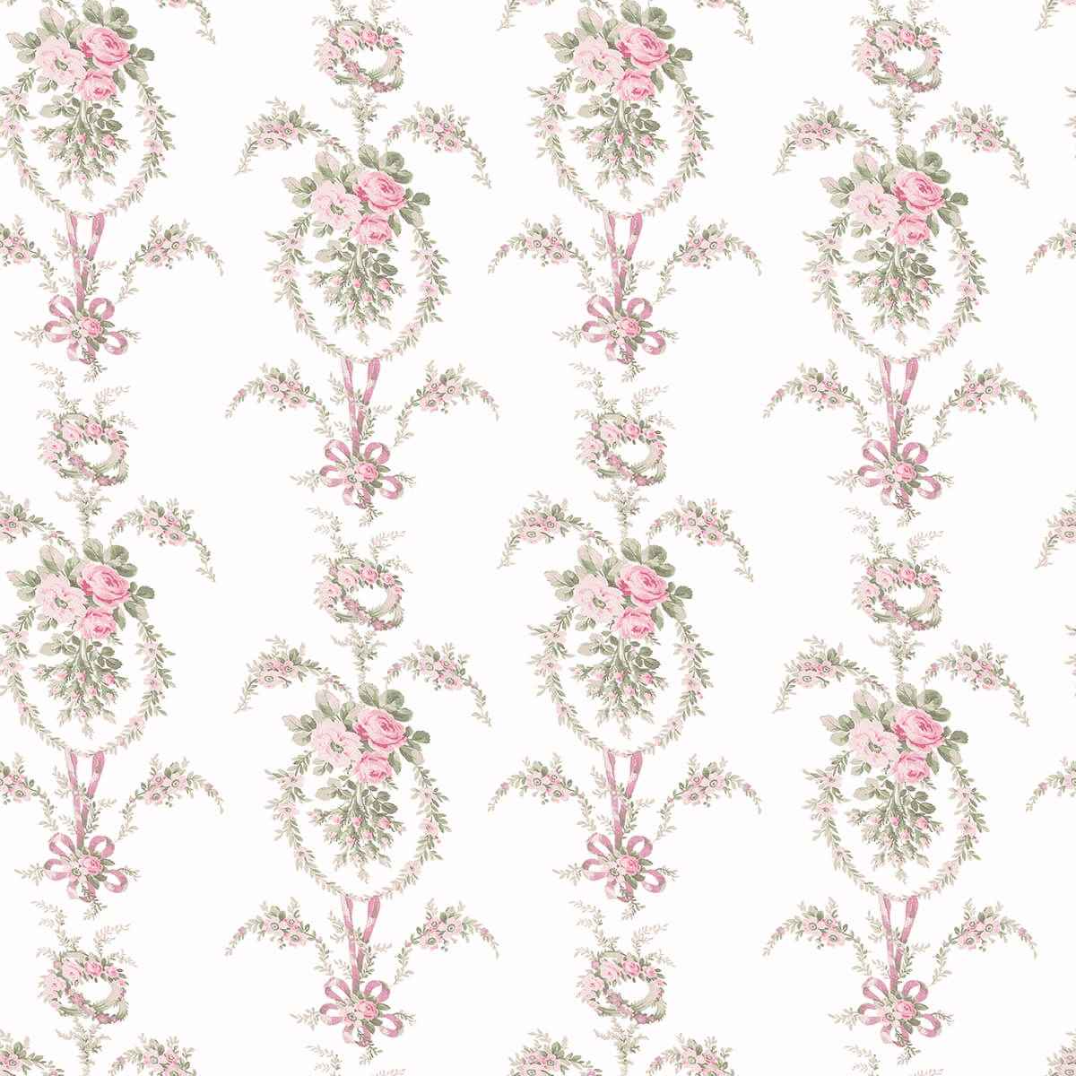 Rose Cheeks Party Pink Floral Cluster Wallpaper - York Wallcoverings - AST6088 - York Wallcoverings Wallpaper