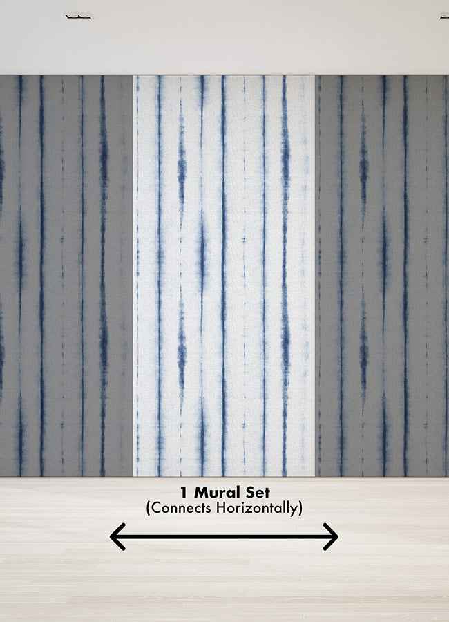 Hello Shibori Denim Blue Wall Mural - York Wallcoverings - ASTM5040 - York Wallcoverings Wallpaper