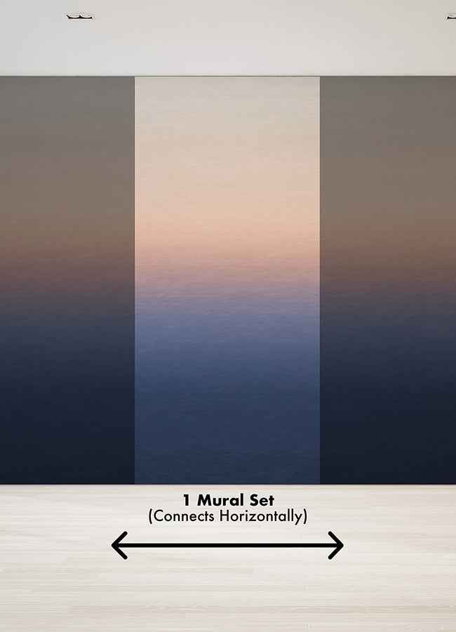 Sunrise Orange & Blue Ombre Wall Mural - York Wallcoverings - ASTM5044 - York Wallcoverings Wallpaper