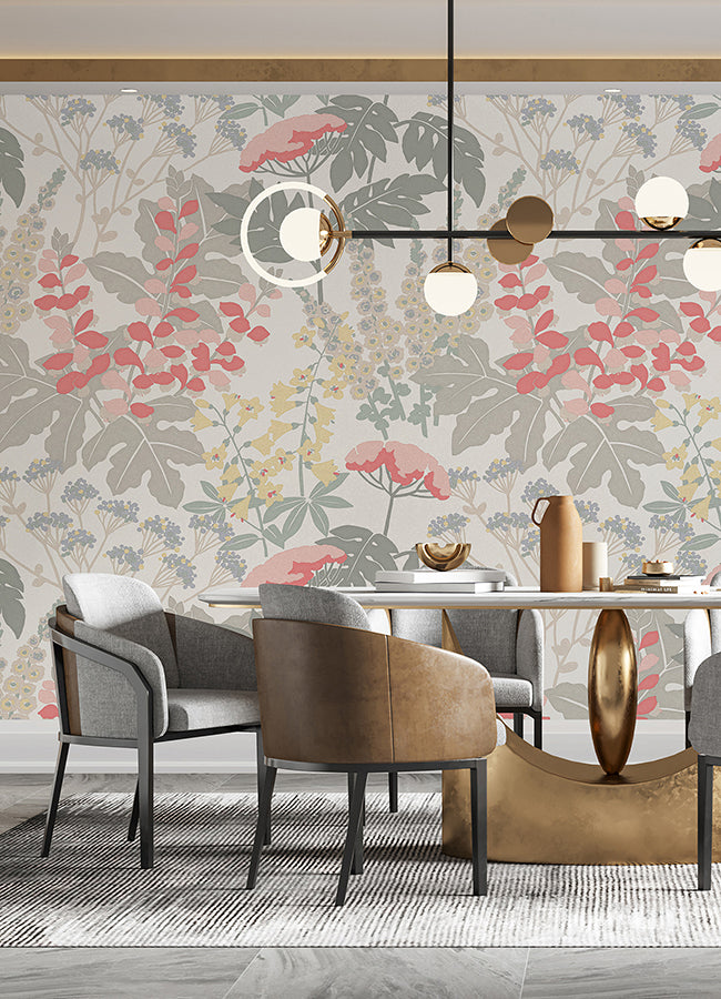 pink-paradise-pink-dove-grey-wall-mural-york-wallcoverings-astm5048 - York Wallcoverings Wallpaper