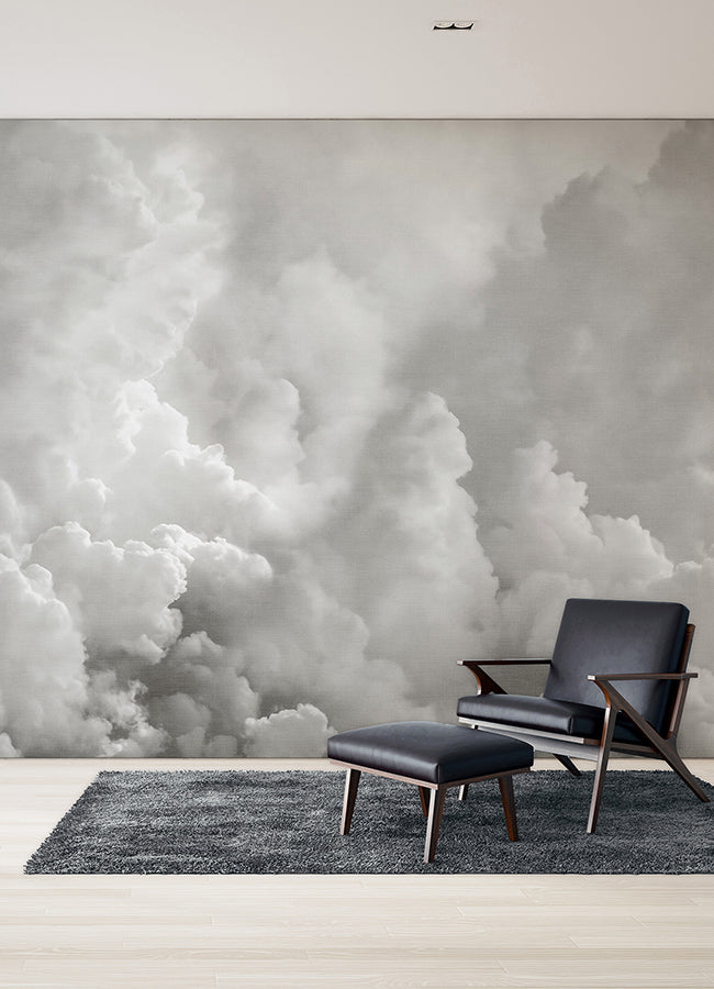 in-the-clouds-dove-grey-wall-mural-york-wallcoverings-astm5054 - York Wallcoverings Wallpaper