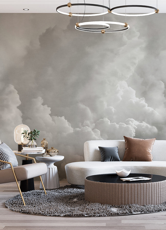 in-the-clouds-dove-grey-wall-mural-york-wallcoverings-astm5054 - York Wallcoverings Wallpaper