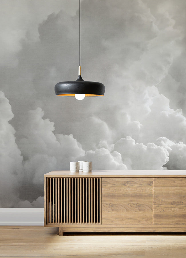 in-the-clouds-dove-grey-wall-mural-york-wallcoverings-astm5054 - York Wallcoverings Wallpaper