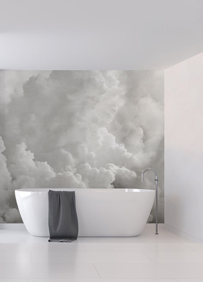 in-the-clouds-dove-grey-wall-mural-york-wallcoverings-astm5054 - York Wallcoverings Wallpaper