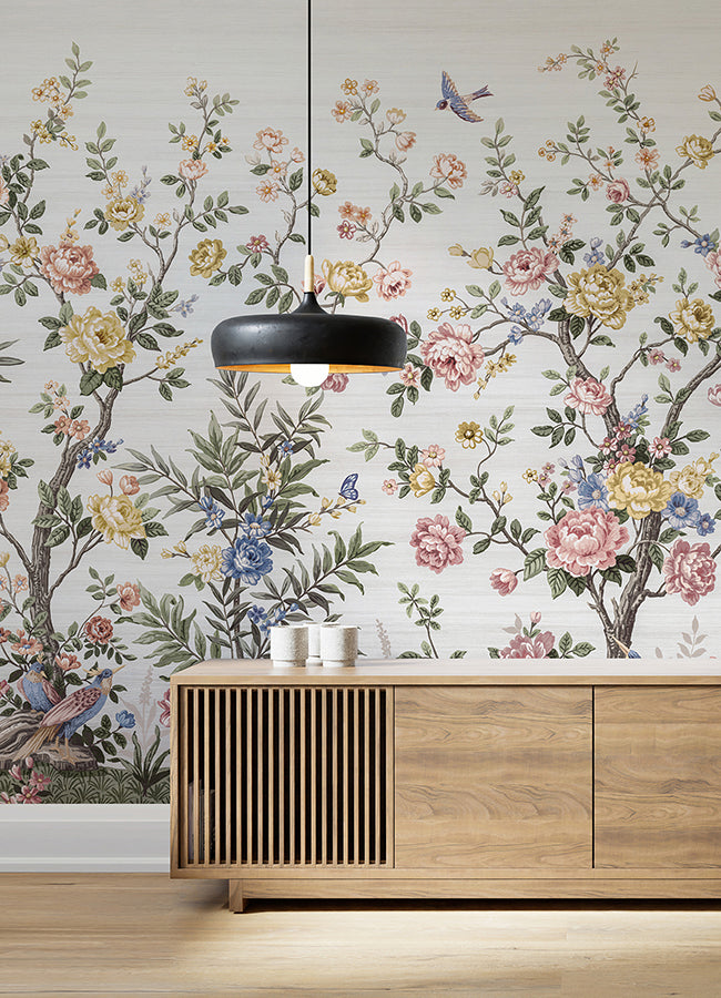 spring-chinoiserie-soft-white-wall-mural-york-wallcoverings-astm5055 - York Wallcoverings Wallpaper