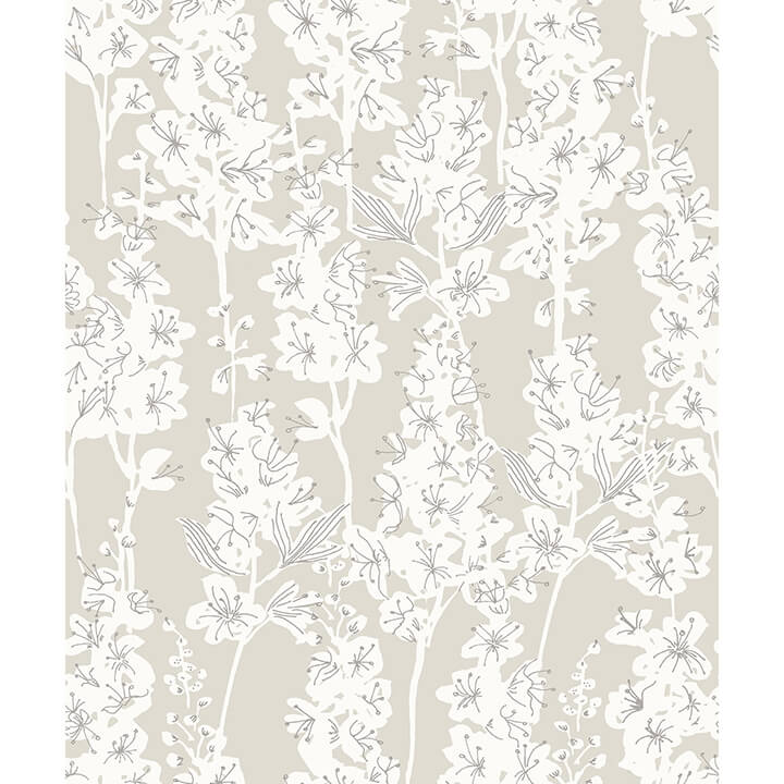taupe-larkspur-peel-and-stick-wallpaper-york-wallcoverings-bds6073 - York Wallcoverings Wallpaper