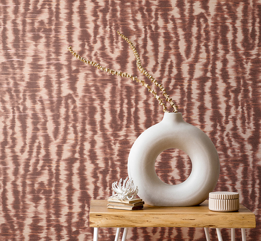 hartmann-burgundy-stripe-texture-wallpaper-york-wallcoverings-pk333444 - York Wallcoverings Wallpaper