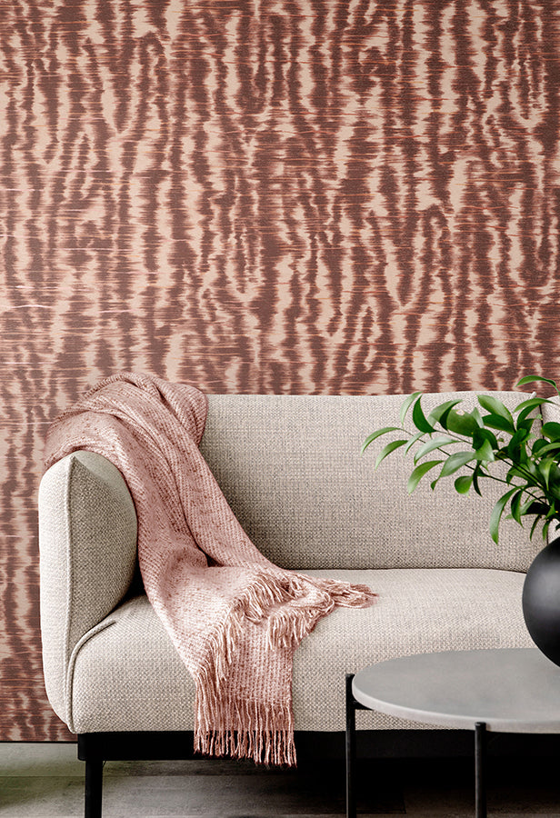 hartmann-burgundy-stripe-texture-wallpaper-york-wallcoverings-pk333444 - York Wallcoverings Wallpaper