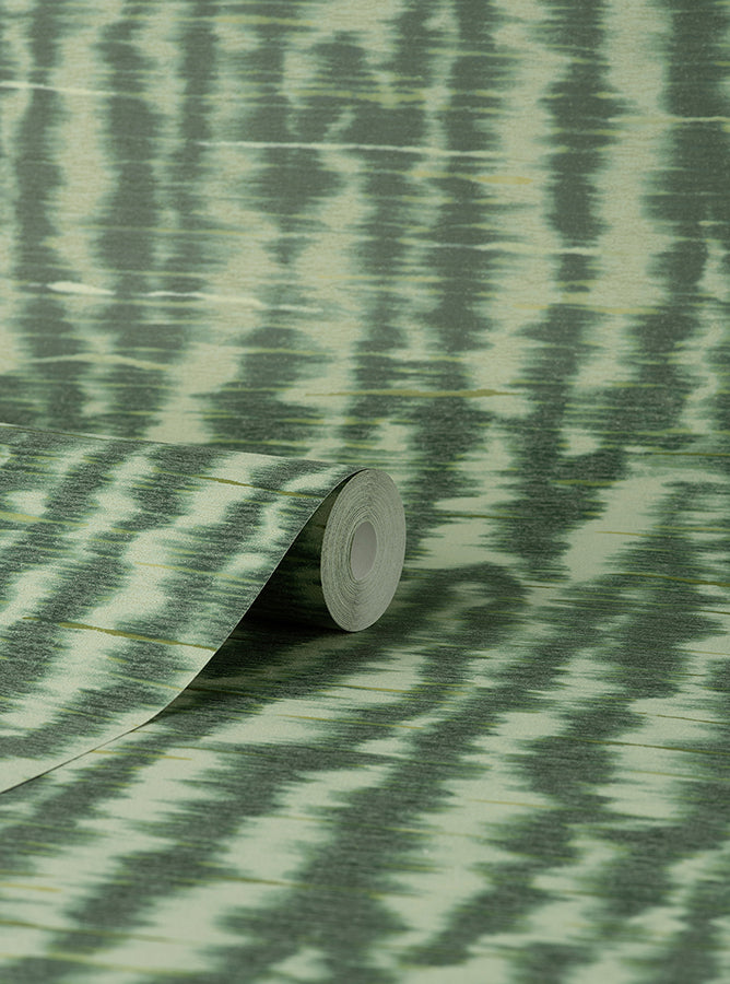 hartmann-green-stripe-texture-wallpaper-york-wallcoverings-pk333445 - York Wallcoverings Wallpaper