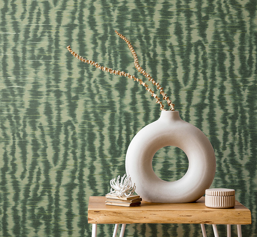 hartmann-green-stripe-texture-wallpaper-york-wallcoverings-pk333445 - York Wallcoverings Wallpaper