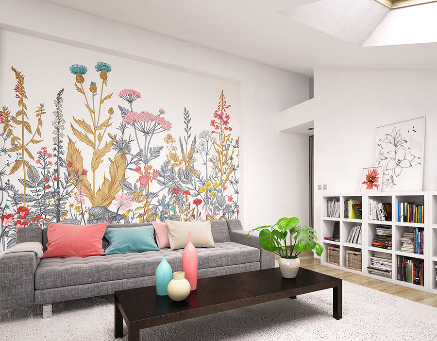 botanical-fleur-wall-mural-york-wallcoverings-mur109m - York Wallcoverings Wallpaper