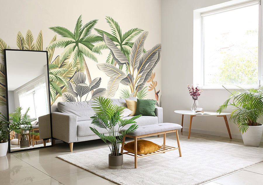 green-tropical-palm-trees-wall-mural-york-wallcoverings-mur198m - York Wallcoverings Wallpaper