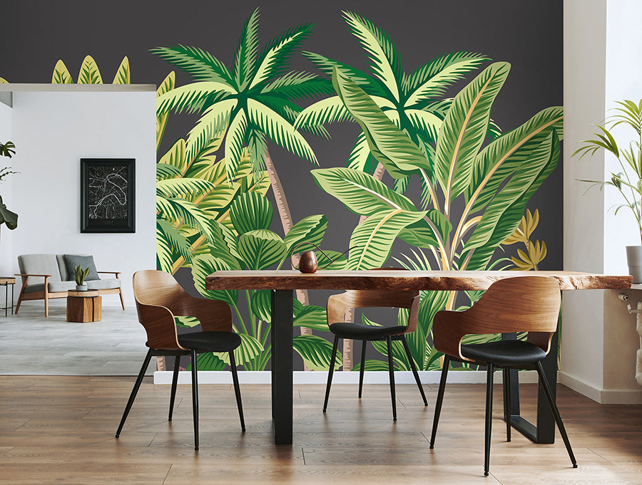 verdant-tropical-palm-trees-wall-mural-york-wallcoverings-mur202m - York Wallcoverings Wallpaper