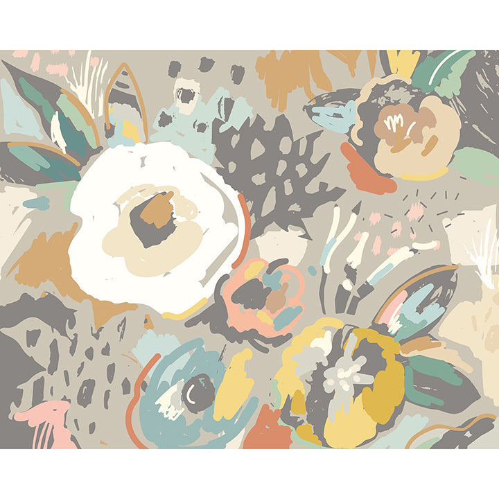 neutral-abstract-floral-wall-mural-york-wallcoverings-mur253m - York Wallcoverings Wallpaper