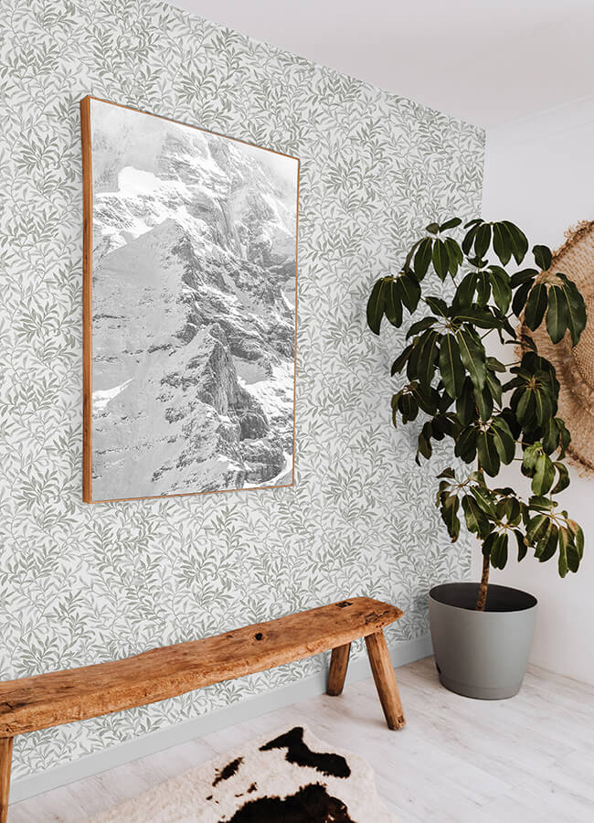 sea-salt-grey-terrace-vines-peel-and-stick-wallpaper-york-wallcoverings-nus6099 - York Wallcoverings Wallpaper
