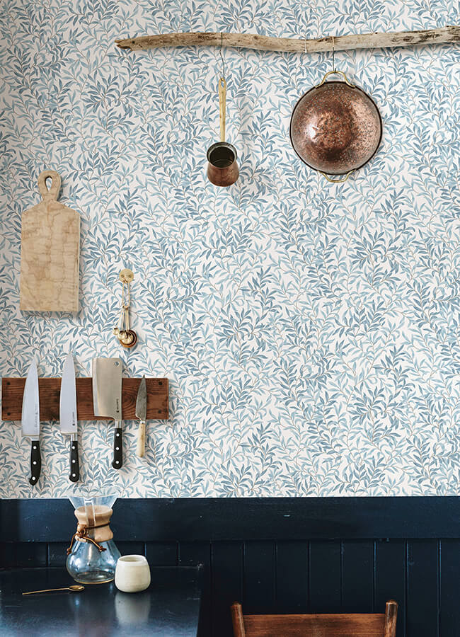cloud-blue-terrace-vines-peel-and-stick-wallpaper-york-wallcoverings-nus6100 - York Wallcoverings Wallpaper