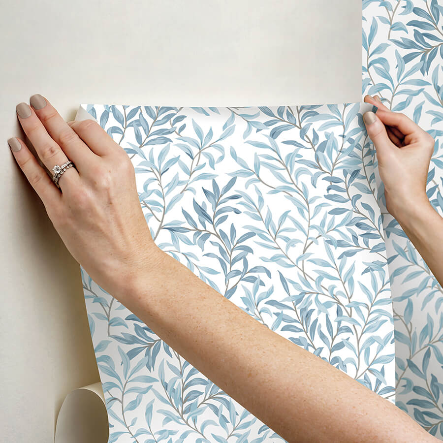 cloud-blue-terrace-vines-peel-and-stick-wallpaper-york-wallcoverings-nus6100 - York Wallcoverings Wallpaper