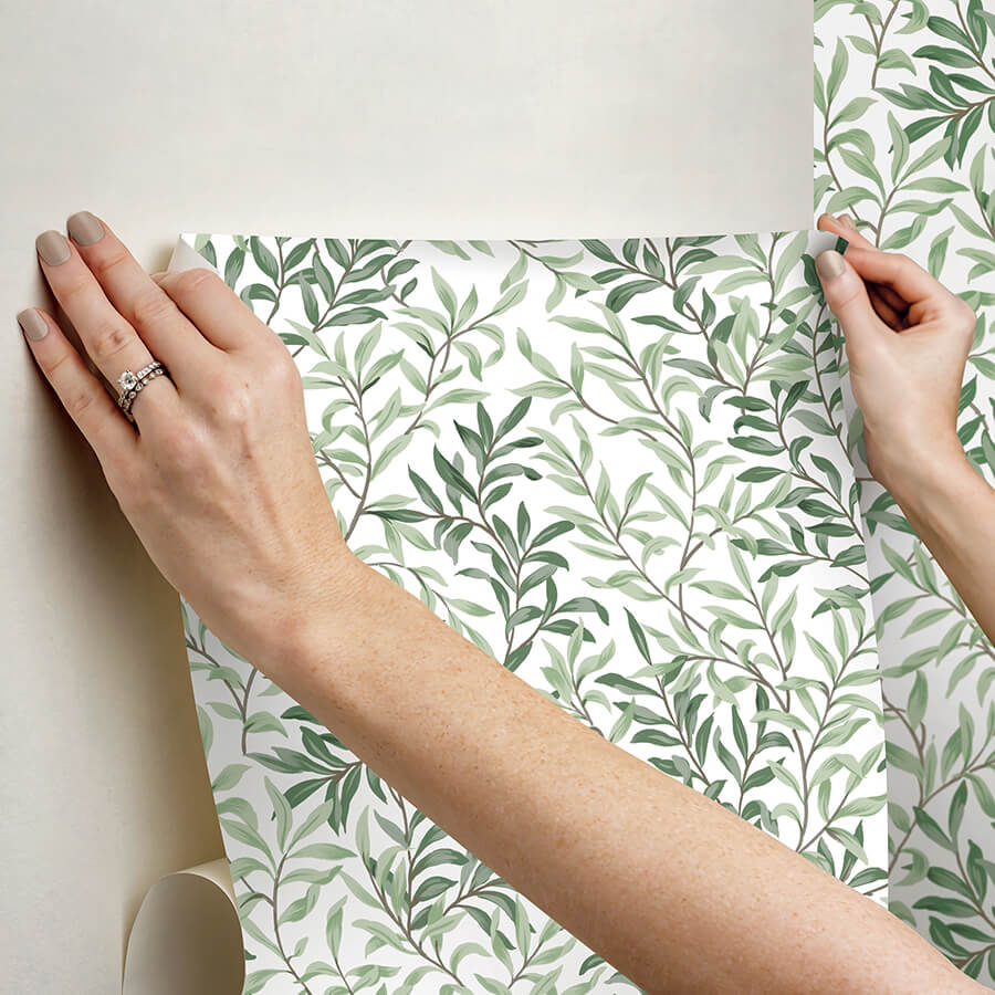 herb-green-terrace-vines-peel-and-stick-wallpaper-york-wallcoverings-nus6101 - York Wallcoverings Wallpaper