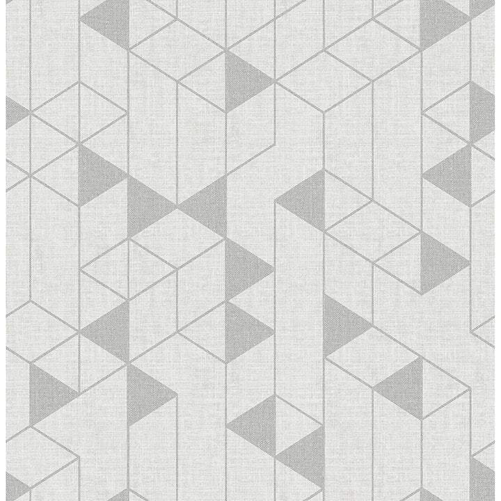 fairbank-silver-linen-geometric-wallpaper-york-wallcoverings-4034-26771 - York Wallpaper Wallpaper