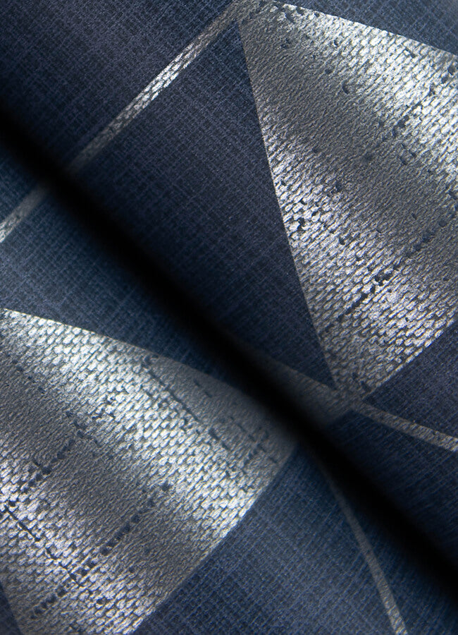 fairbank-navy-linen-geometric-wallpaper-york-wallcoverings-4034-26775 - York Wallpaper Wallpaper
