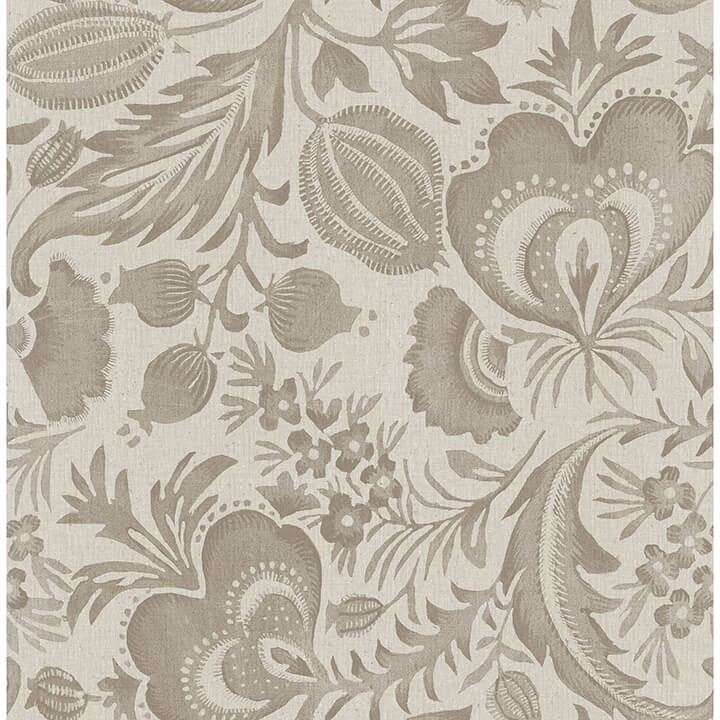 culver-light-brown-jacobean-wallpaper-york-wallcoverings-4034-26782 - York Wallcoverings Wallpaper