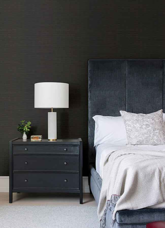 colcord-black-sisal-grasscloth-wallpaper-york-wallcoverings-4034-72100 - York Wallcoverings Wallpaper